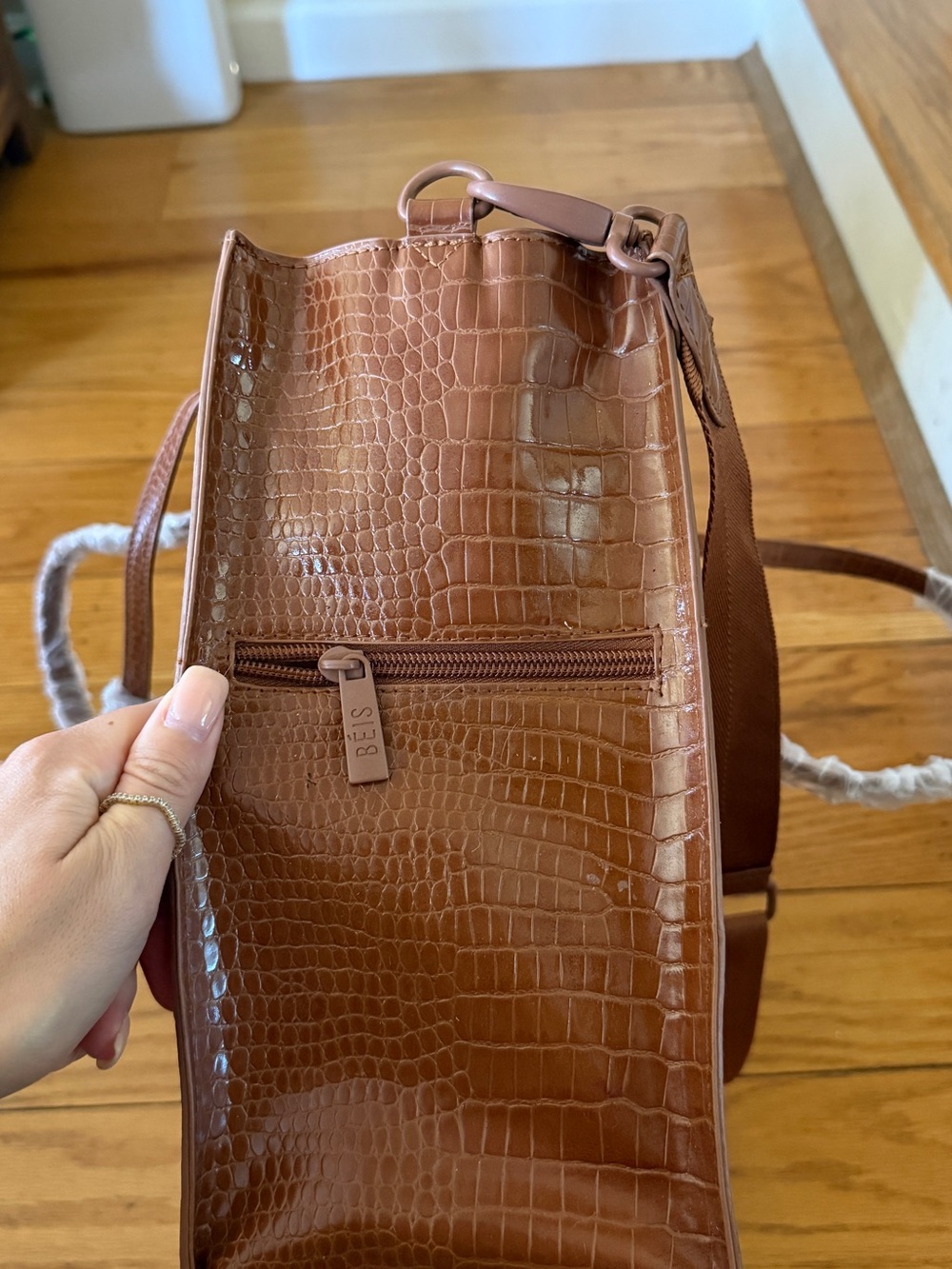 NWT BEIS | The Work Tote | Maple Croc - Picture 12 of 12